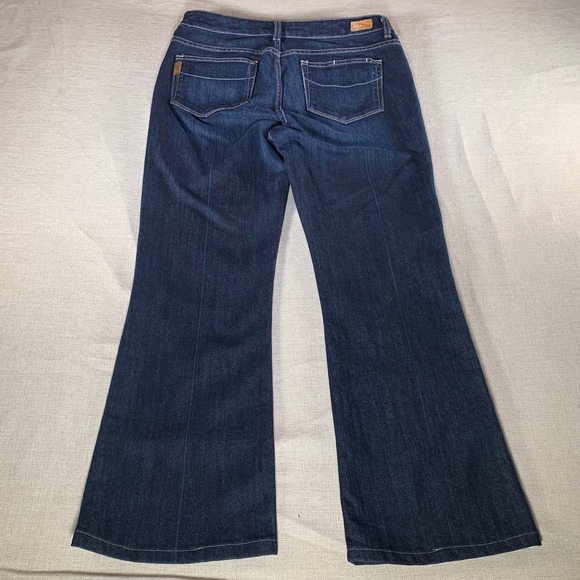 Paige Premium Denim Rising Glen Dark Wash Flare Jeans Size 31 Made in USA - Picture 3 of 14